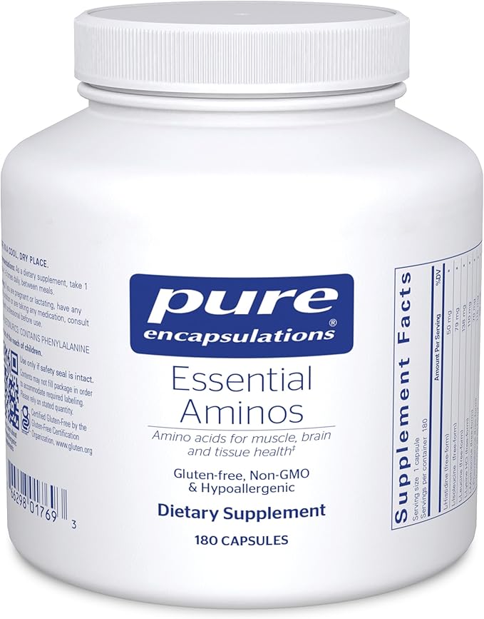 Pure Encapsulations Essential Amino Acids - Muscle Recovery Support & Health* - with Leucine, Threonine & Tryptophan - 180 Capsules