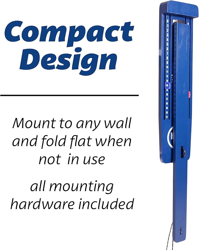GoSports Hook 21 Wall Mount Ring Swing Game - Play Indoors or Outdoors with Foldable Arm