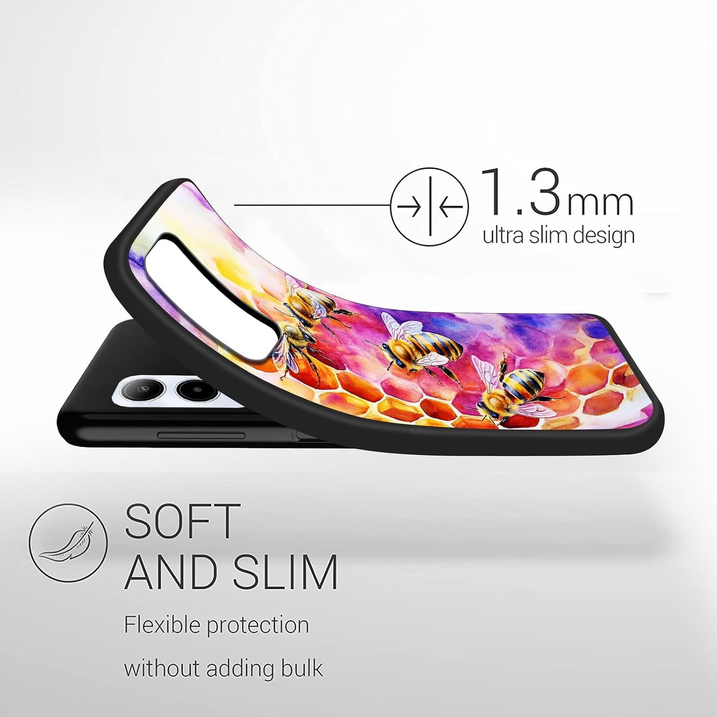 BFUKVOU 6 6,Colorful for Cricket Icon Case,Premium Soft Silicone Rubber Full-Body Protective Bumper Case for Cricket