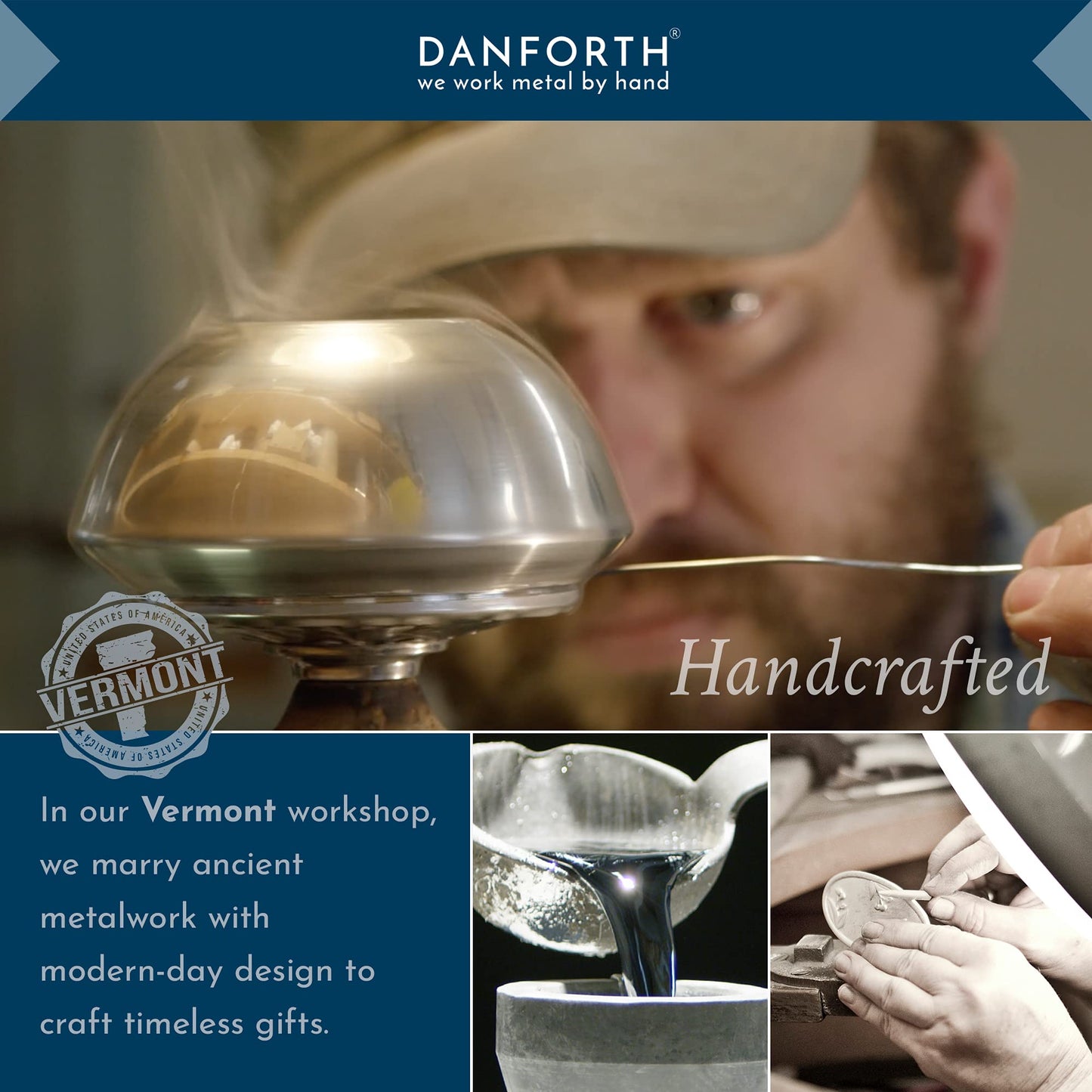 DANFORTH – Pewter Queen Anne Coffee Scoop – 7” – Handcast Coffee Measuring Spoon – Made In USA