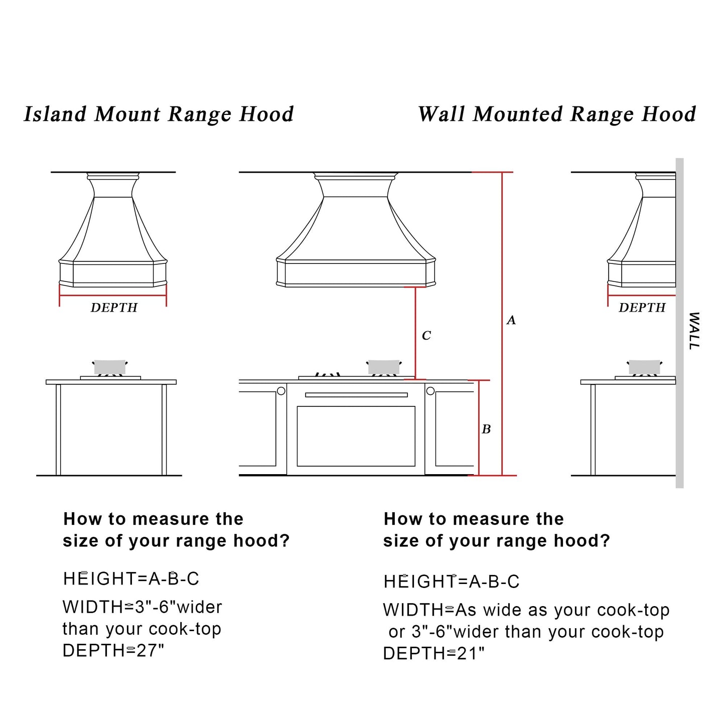 NAUXUS Custom Stainless Steel Range Hood, Handmade Kitchen Hood with Powerful Range Hood Insert, Classic Stove Vent Hood with Straps & Rivets,HSW200C#