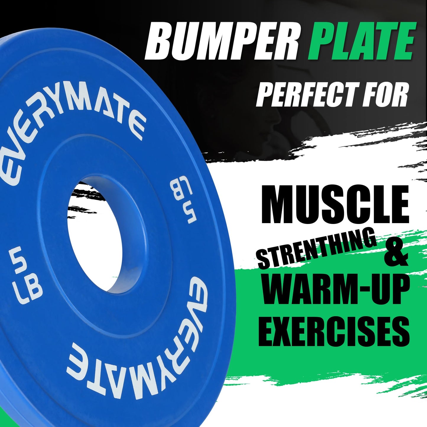EVERYMATE Change Weight Plates Set 0.25LB,0.5LB1.25LB, 2.5LB, 5LB, Fractional Bumper Plate for Cross Training and Olympic Weightlifting