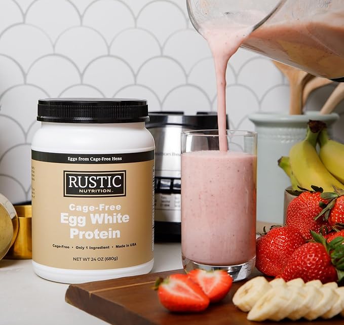 Cage-Free Egg White Protein Powder, USA-Sourced, 21g Protein, 0g Fat, 0g Sugar, 0g Cholesterol (Unflavored, 24 Oz)