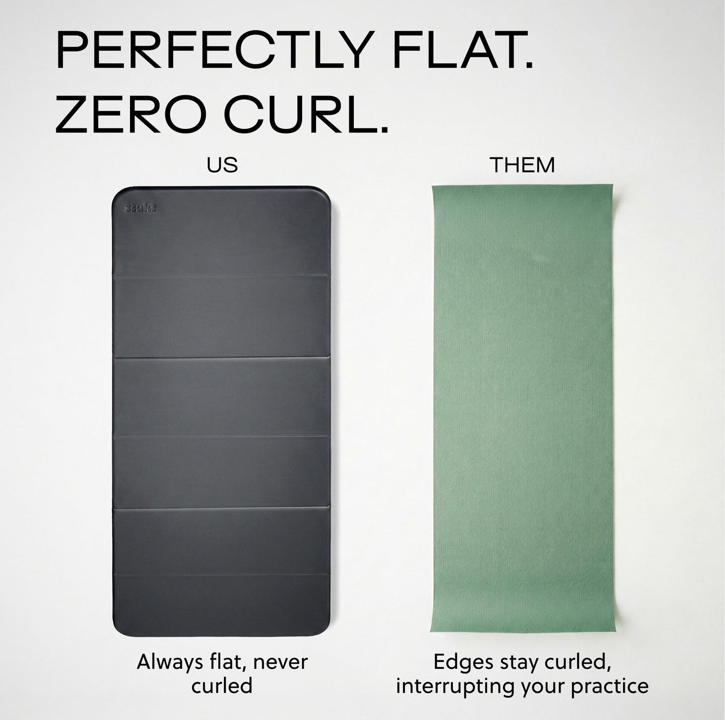 Stakt The Original Foldable Yoga Mat, Premium Foldable Exercise & Workout Mat with Non-Slip Surface, Lightweight Portable for Studio or Home Use, As Seen on Shark Tank - Tide