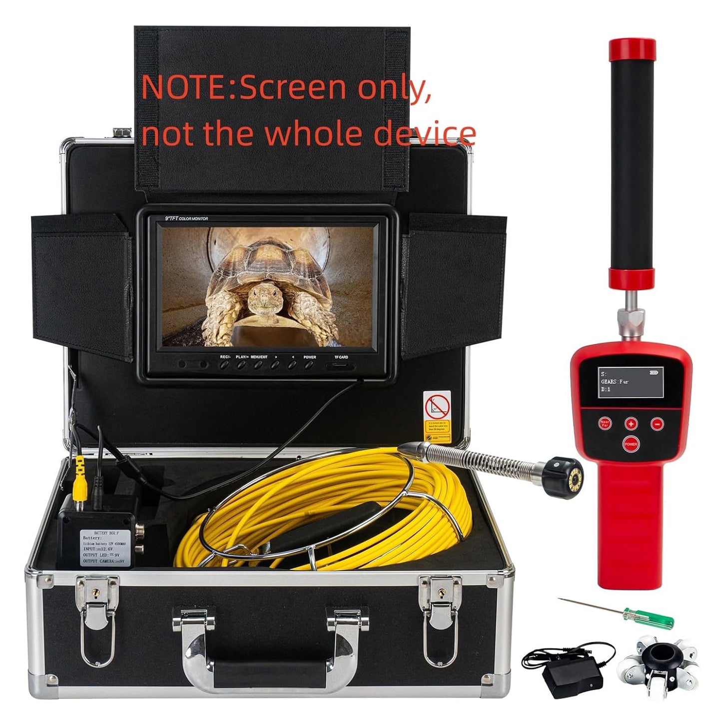 Sewer Camera Replacement Ultra High Definition 9inch Display Screen w/16GB DVR Video Rcording,JQKJCAM Drain Pipe Borescope Accessory,Monitor of Pipe Inspection Camera SP09A SP09F 9600F WP90F