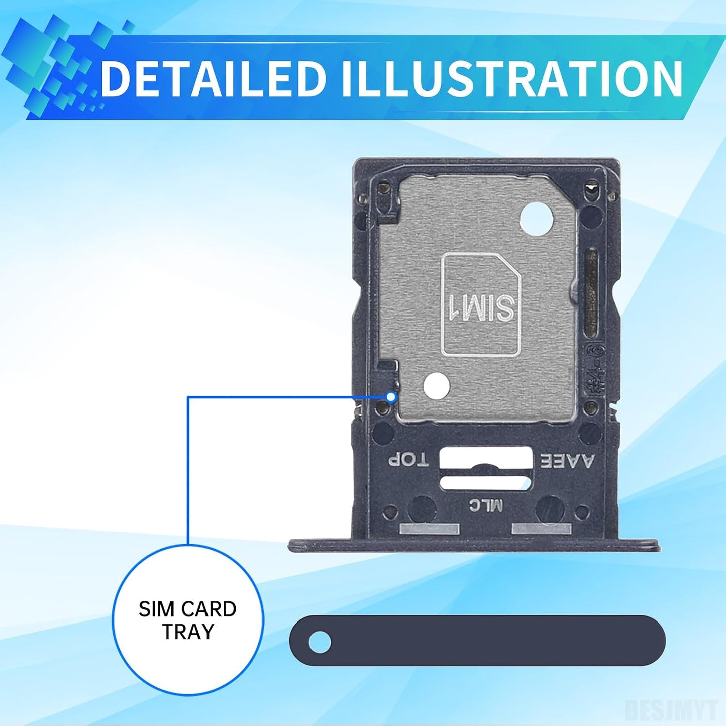 A15 5G A15 5G SM-A156U SM-A156U1 SM-A156U1 Sim Card Tray Replacement for Samsung Galaxy (Single SIM Version) Brave