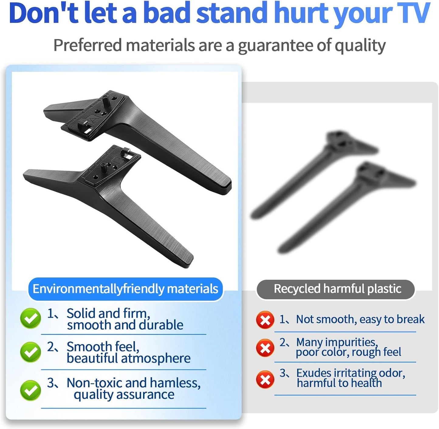 Qzanyee Life 49 50 55 Inch 55UK6500 55UM7300 55UN6900 55LJ5500UA 49UJ6300 49UK6300 49UN6900 50UM7300 for LG Tv Legs, TV