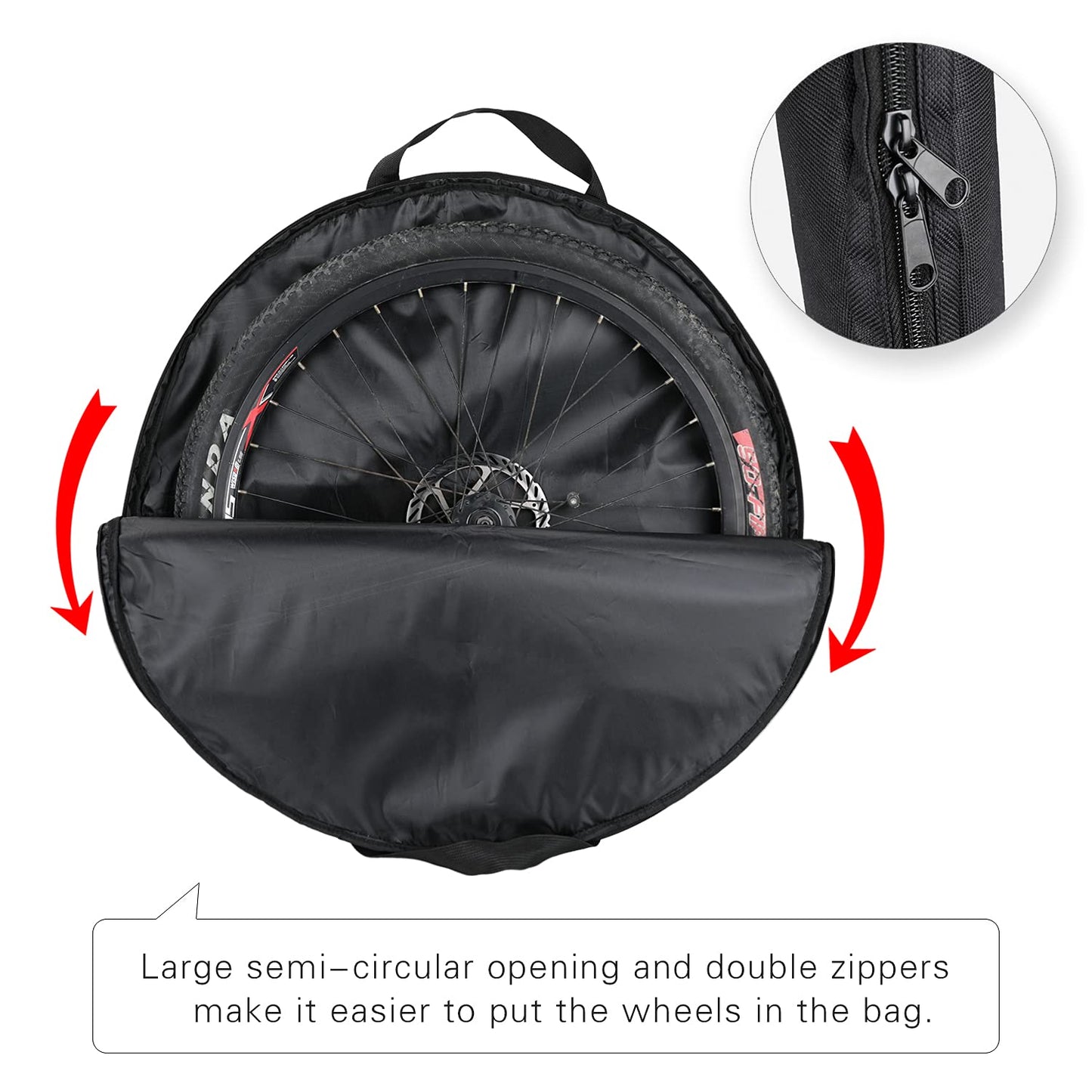 Rhinowalk Bike Wheel Bag Wheelset Carrying Bag 26-29 inch MTB Mountain Bike/700C Road Bike Wheel Travel Case