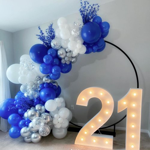 Awenztech Royal Blue Balloon Arch Kit - 120 Pcs of Latex Balloons in Various Sizes for Celebrations
