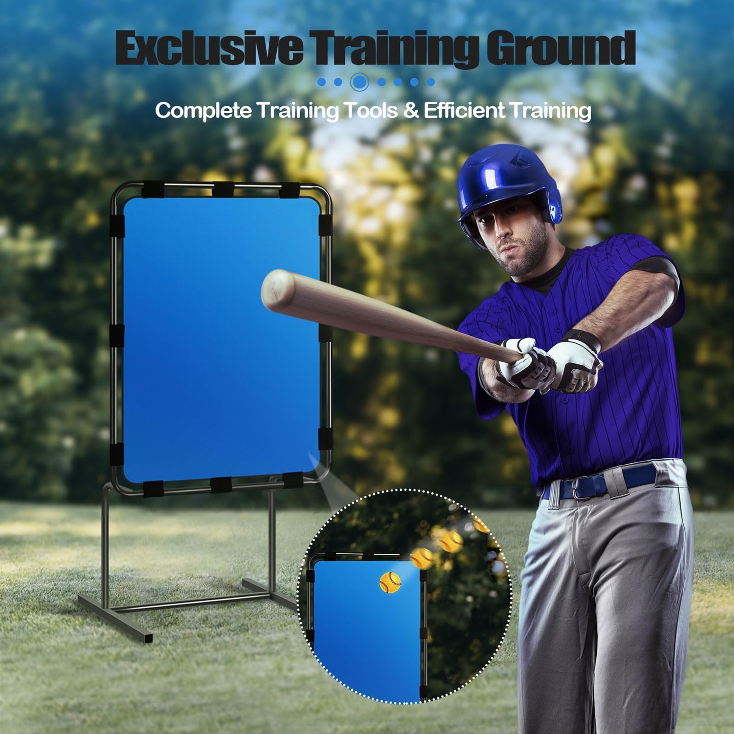 Baseball Strike Zone Target for Plastic Balls, Pitching Training Strike Zone, Height Adjustable, Ideal for Balls Training, Suitable for Indoors & Outdoors Various Occasions, Blue