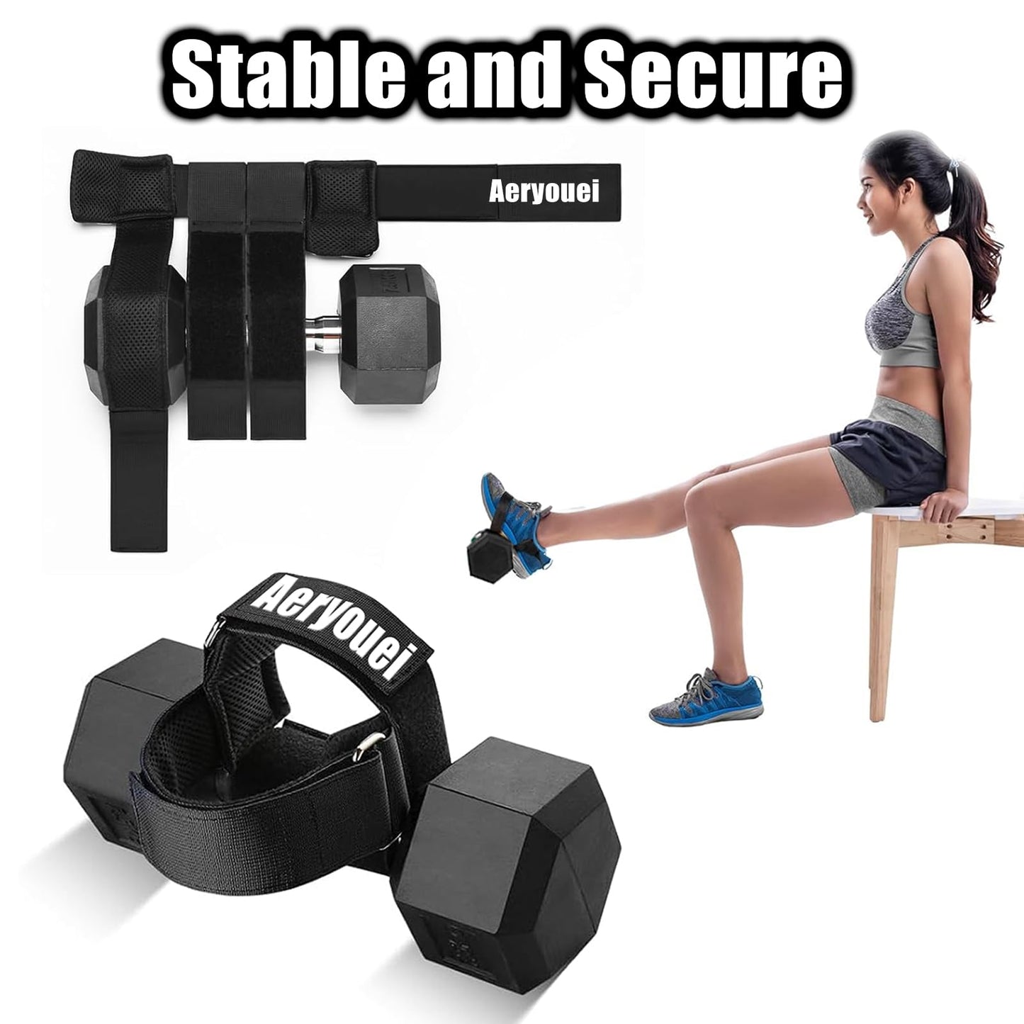 Dumbbell Foot Attachment, Tibialis Trainer, Adjustable Ankle Weights, Leg Workouts at Home for Hip Flexors,Ankle Straps for Weight Lifting,Shin Splint,Hamstring Curls,Leg extensions,Home Gym Equipment.