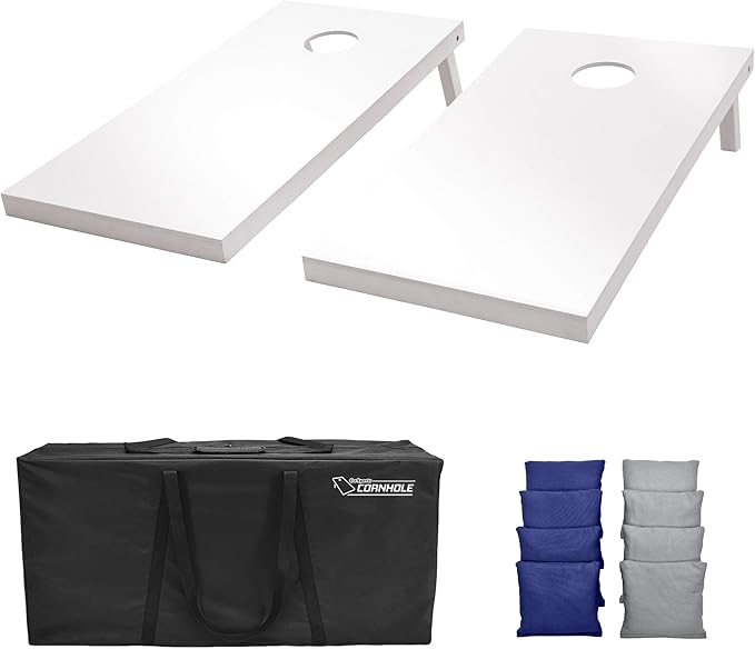 GoSports 4 ft x 2 ft Regulation Size Wooden Cornhole Boards Set - Includes Carrying Case and Over 100 Optional Bean Bag Colors