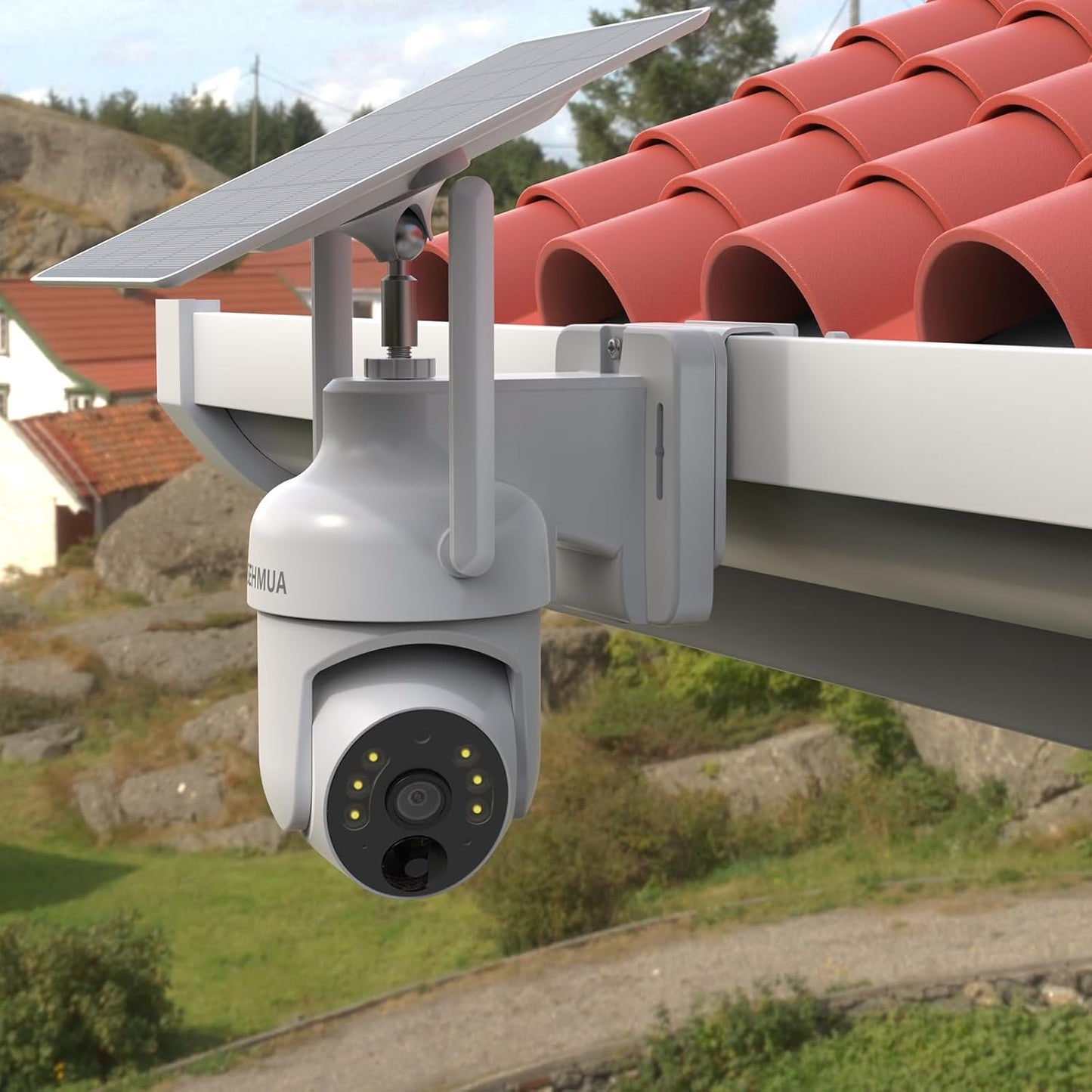Koroao RBX-S73 2K Gutter Mount Compatible with SEHMUA Solar Security Camera, for SEHMUA Solar Security Cameras Wireless