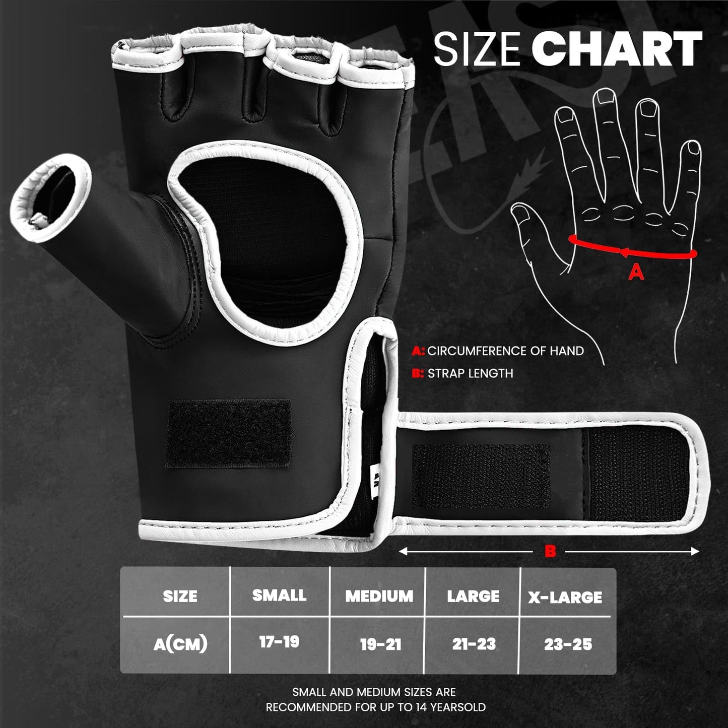BEAST RAGE MMA Gloves for Men and Women,Martial Arts Mitts Grappling Sparring,Ventilated Palm, Vegan Leather, Cage Fighting, Muay Thai, Kick Boxing, Punching Bag, Boxing, Kickboxing (White, M)