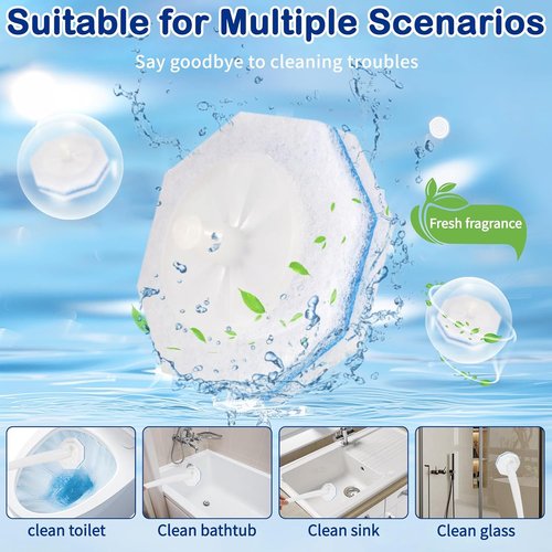 Clorox Toilet Wand Refills - 50 Count 3-Layer Thickened Brush for 5X Cleaning Power | Fresh Fragrance, 360° Efficiency