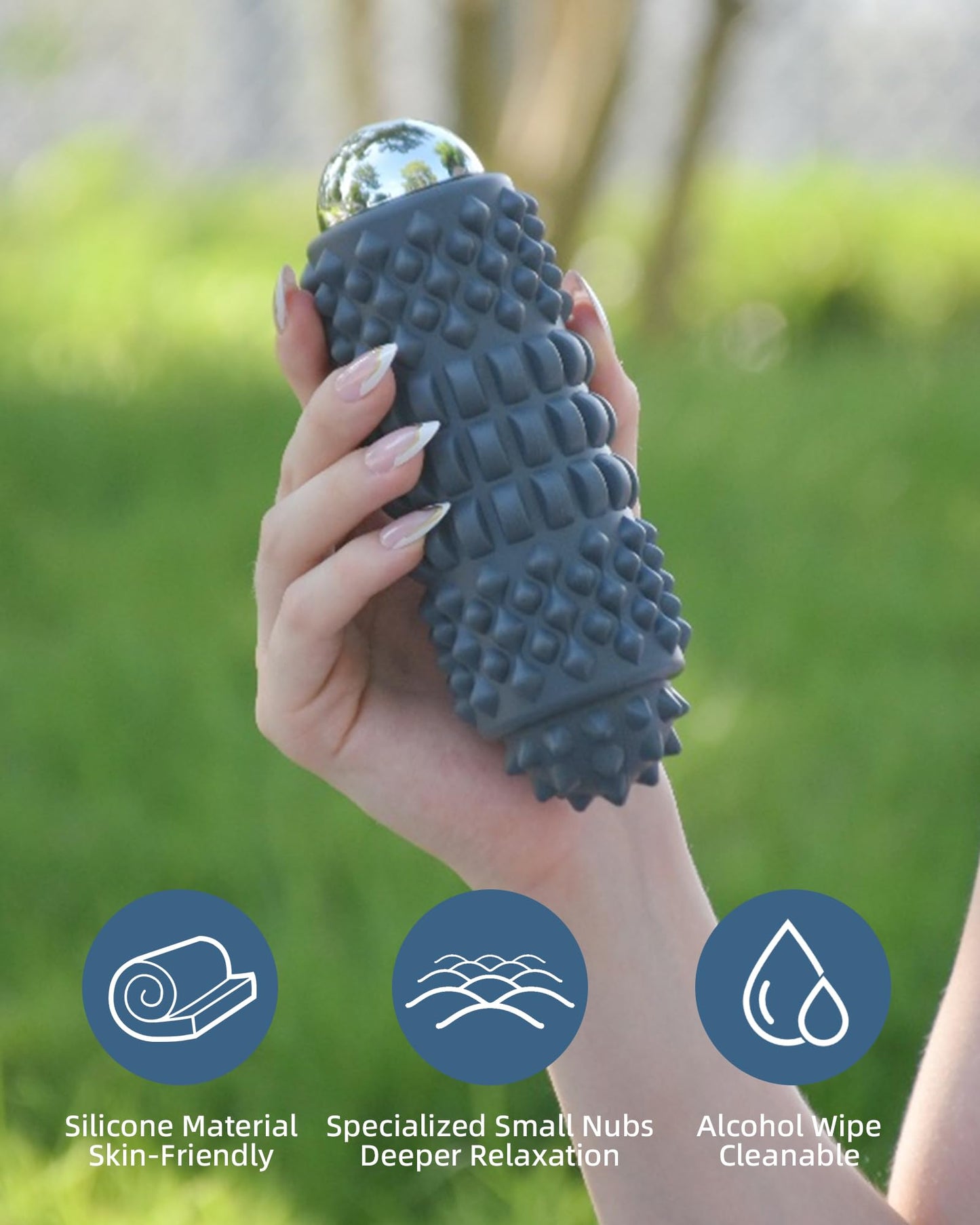 NHO Vibrating Massage Ball, Vibrating Foam Roller for Muscle Pain Relief, 4-Speed Myofascial Release Ball for Trigger Point Therapy, Deep Tissue Foot for Plantar Fasciitis, Neck, Shoulder