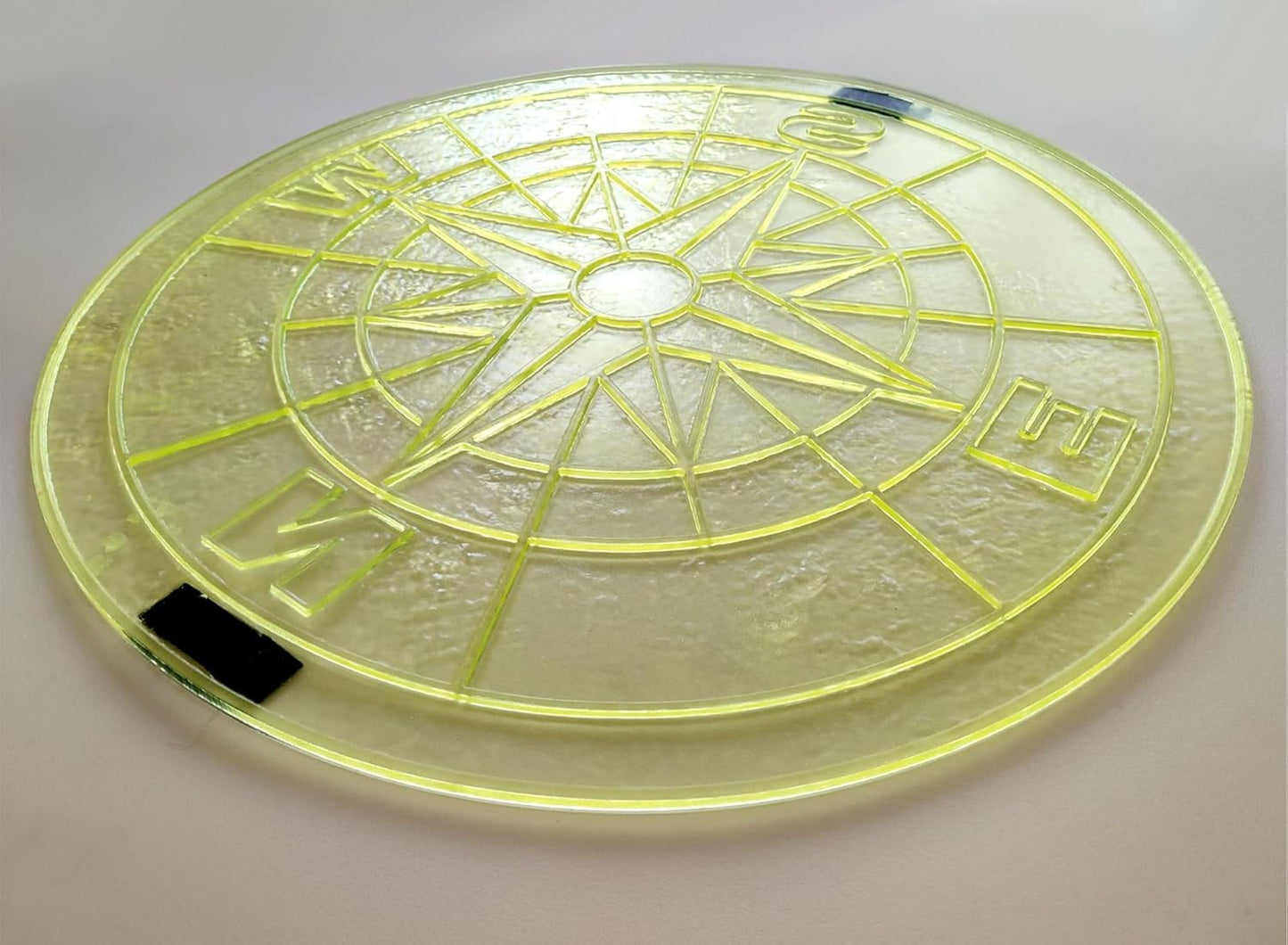 “ROUND COMPASS” Concrete Stamp – 28" Polyurethane Flexible Mold for Stamping Cement, Plaster, mat for printing, Decorative Texture Tool for Horizontal & Vertical Surfaces, Durable & Reusable
