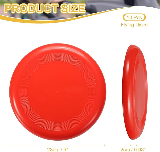 PATIKIL Flying Disc Colorful Plastic Flying Disk Flyer for Outdoor Sports Training Playing Lawn Game