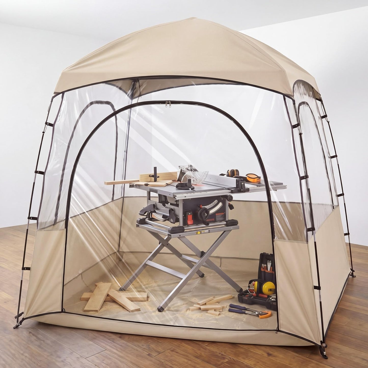 Woanger 1 Set Extra Large Tile Saw Shack 94. 5 x 59. 8 x 82. 7 inches Wet Tile Saw, Shack Easy-to-assemble, Collapsible Storage Tent