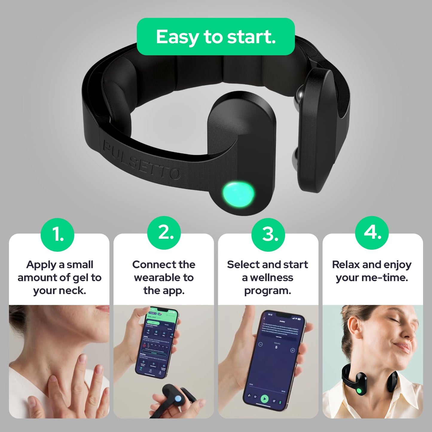 Pulsetto FIT (V2) Wellness Wearable – Relaxation, Sleep & Daily Wellness Support Device