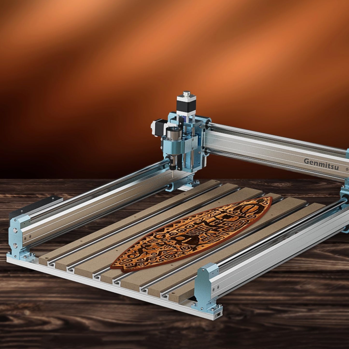 Genmitsu CNC Router Machine 4040-PRO + Y-axis Extension to 4060 Kit + 2pcs Threaded Inserts 2060 MDF Spoilboard