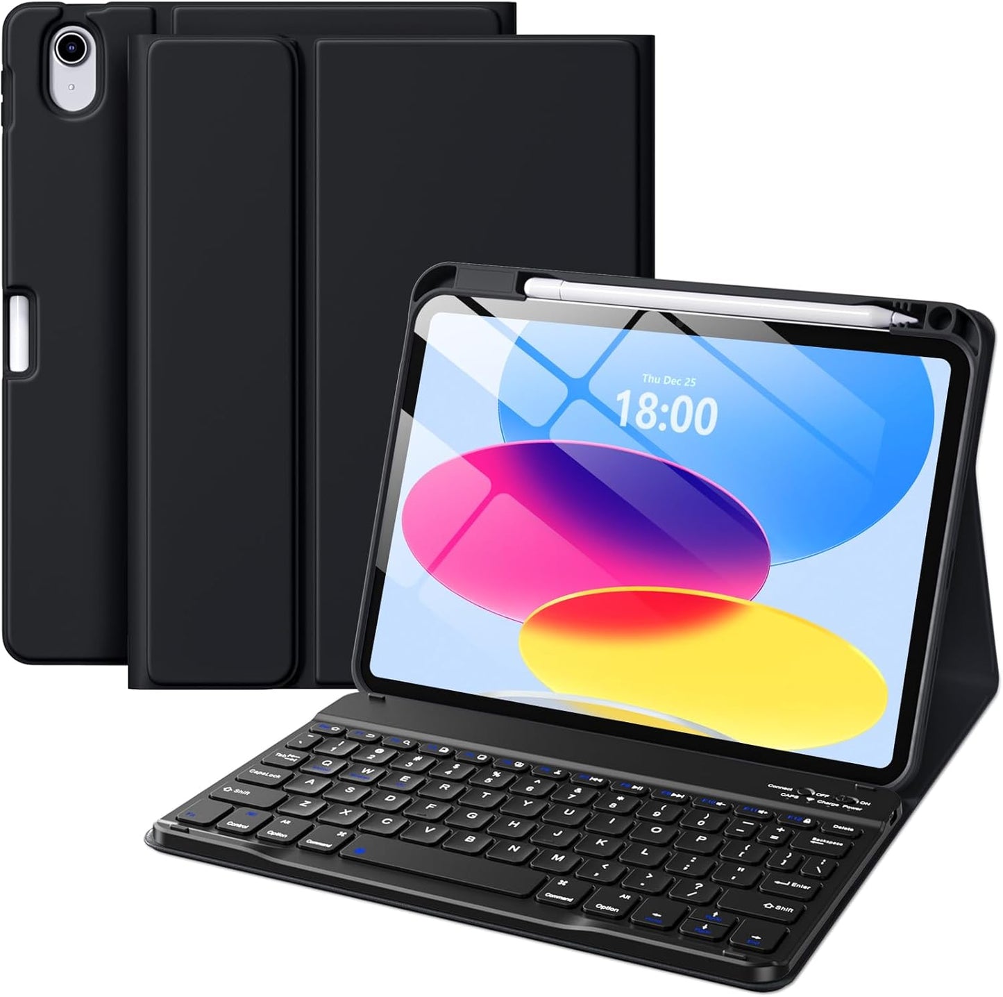 Wenlaty (A16) 11th/10th 11-inch 11th 2025/10.9-inch 10th 2022, for iPad Generation Case with Keyboard - Detachable