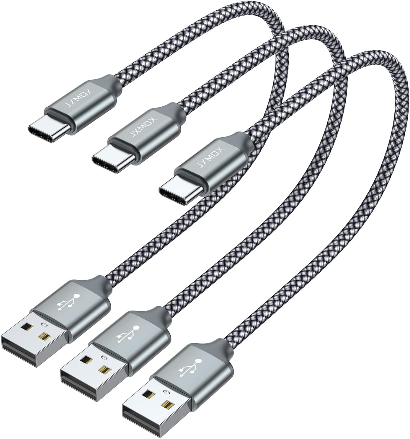 (1ft 3-Pack), 3.1A 15 16 S22 S21 S20 S10 S9, 20 10,A80 A70 A50,Power JXMOX Short USB C Cable USB A to Type-C Charger