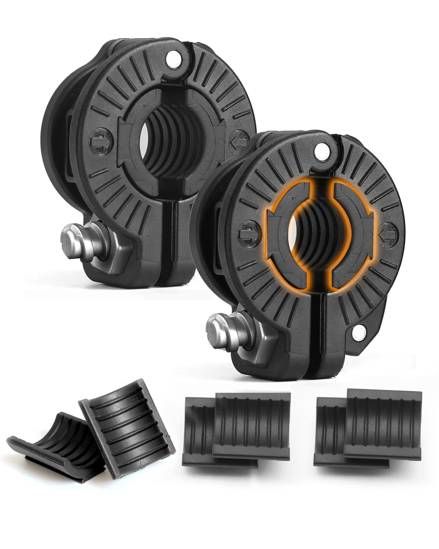 MAXRICH Barbell Clamp 1 inch Multiple Sizes & Adjustable Weight Clips for Barbell Quick Release Barbell Clips|Barbell Collar Bar Locks for Weight Lifting (Black 0.9-1.18inch)