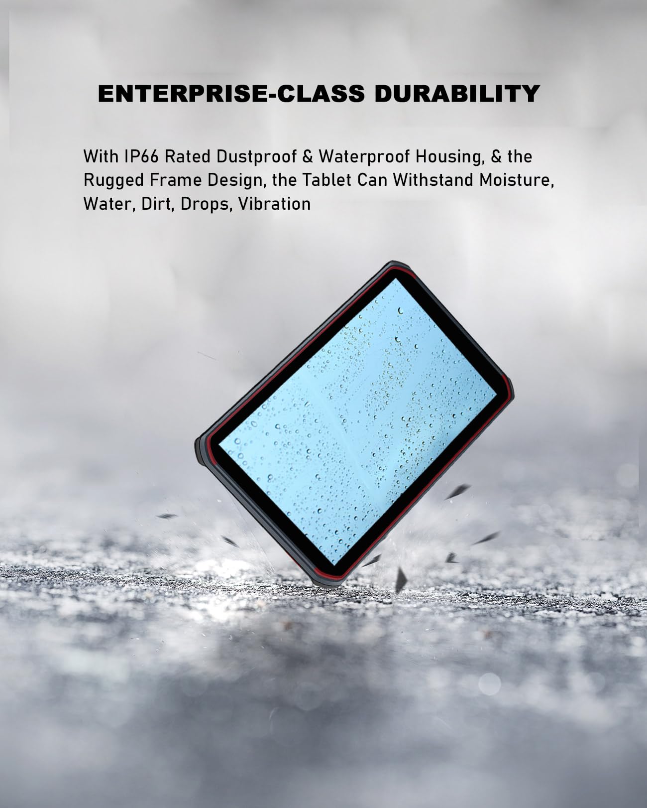 8-inch Rugged Tablet Scanner, Android 13 Enterprise Tablet with Integrated Honeywell N6703 1D & 2D Bar Code Scanner Engine, WiFi & 4G LTE, for Warehouse Inventory Tracking