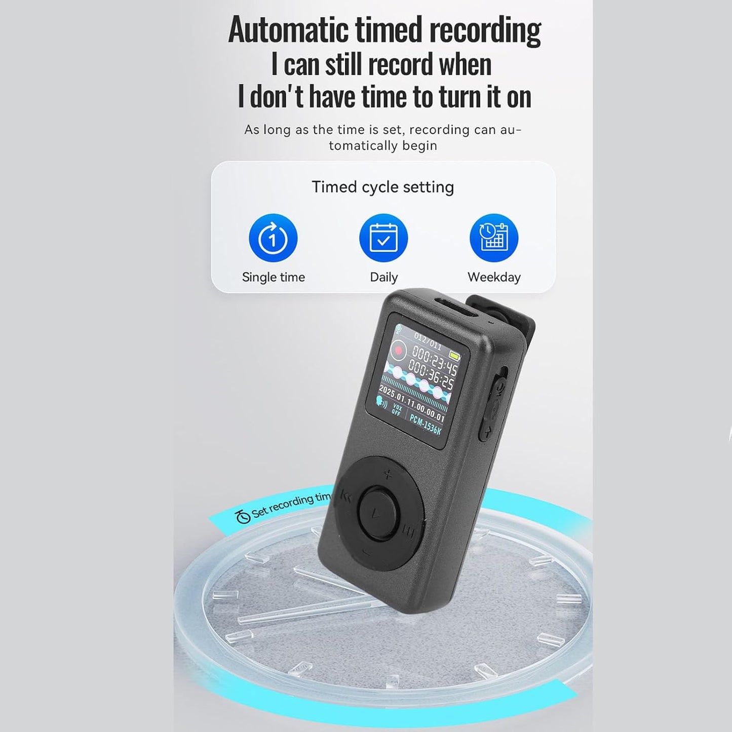 FOSA MP3 1536Kbps 5 (32GB) Player, Music Player Audio Player with Clamp Design, HD Lossless Recording Level Voice
