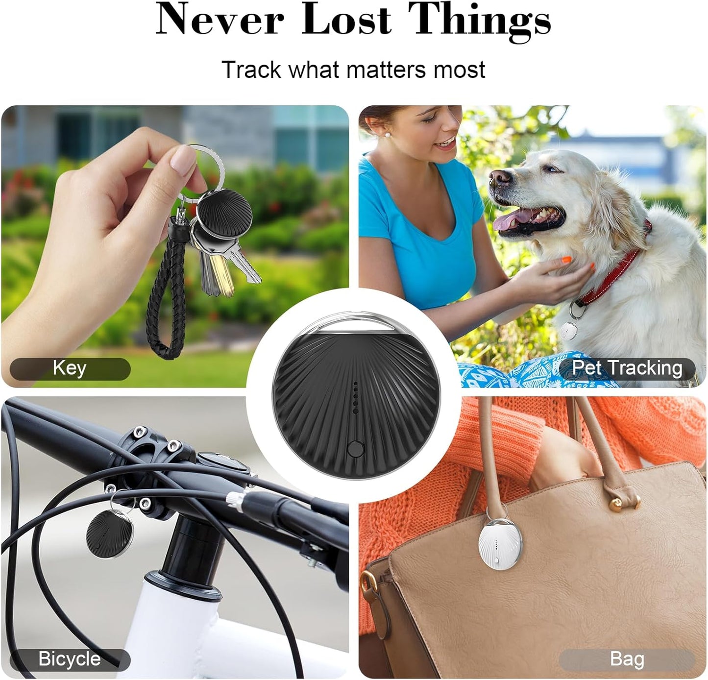 ssltvti IP68 Air Tracker Tag, Smart Tag Bluetooth Tracker Works with Apple Find My (iOS Only), Waterproof, Replaceable
