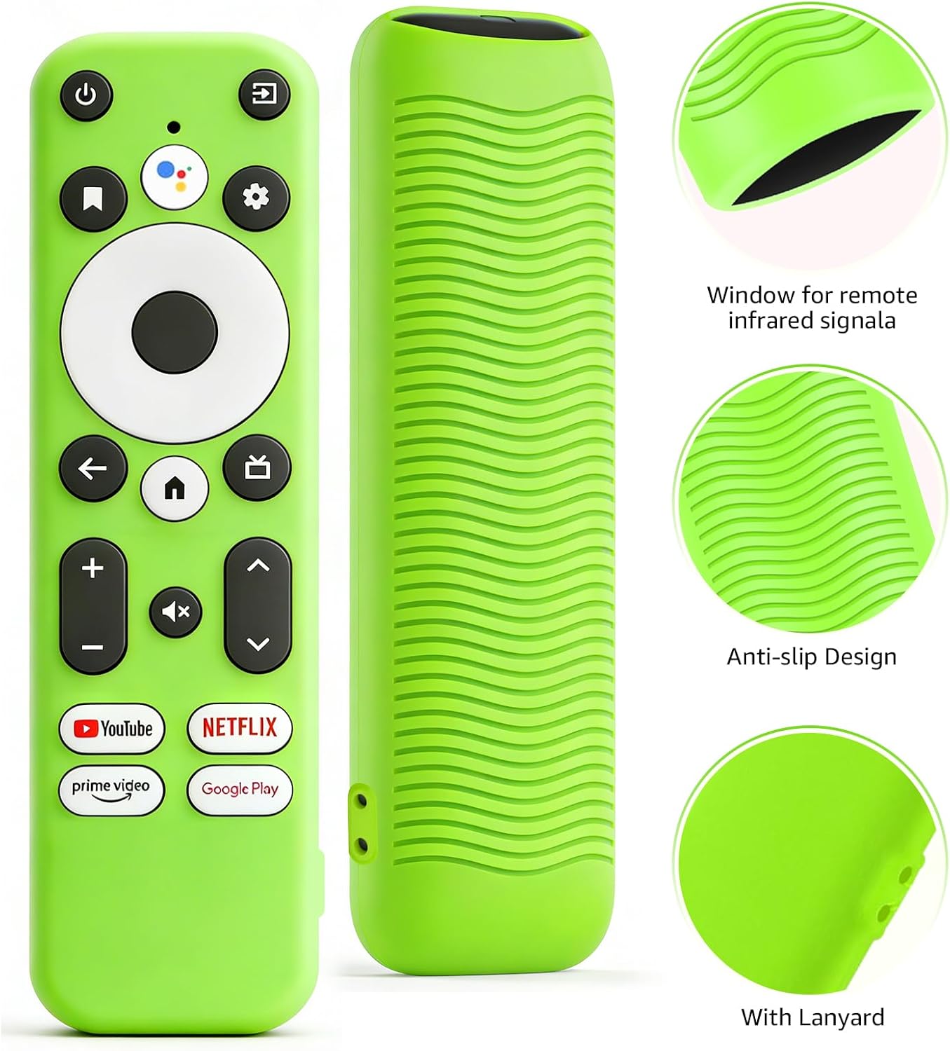 Climberer [2Pack] 4K/HD (4K/HD) Glow in The Dark Remote Cover Compatible with Onn Streaming Device | Shock-Absorbent