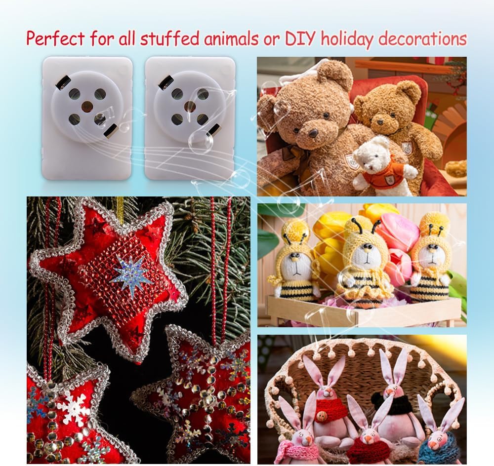 ZORZA 2Pcs Multi-Message Voice Recorder for Stuffed Animal DIY Recordable Sound Module Mini Voice Recorder for Gift