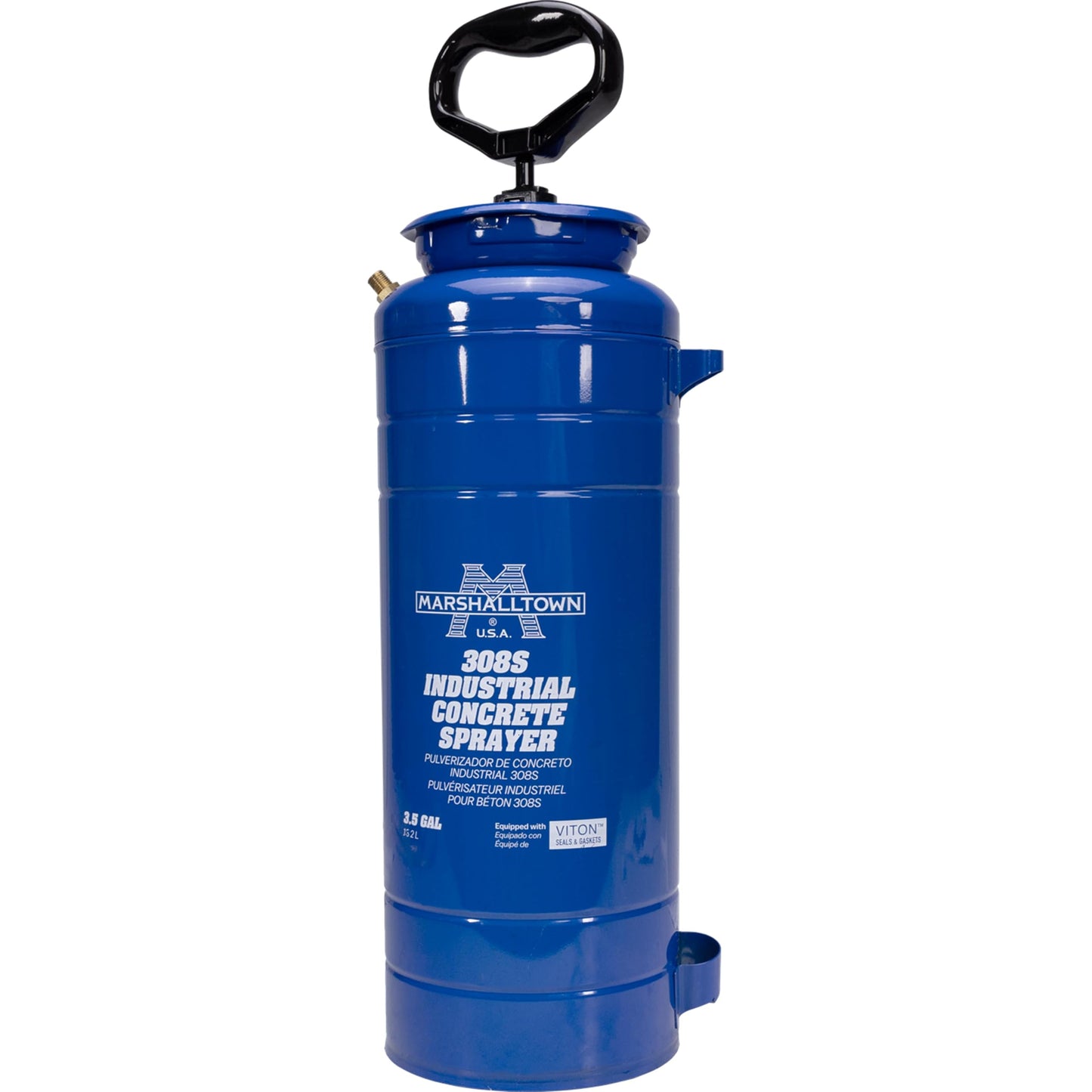 MARSHALLTOWN Industrial Concrete Sprayer, 3.5 Gallon Pump Sprayer, Brass Wand, Spray Solvents and Releases, 308S