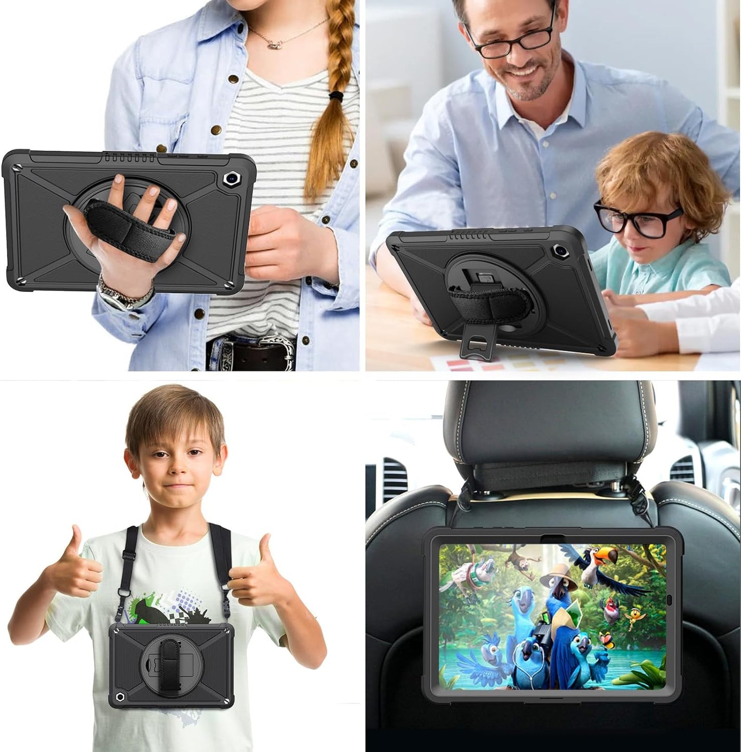 ZtotopCases A11+ Plus/A9+ 11-Inch 2025/2023, Protector+360 A11+/A9 for Samsung Galaxy Tab Shockproof Hard Duty Case