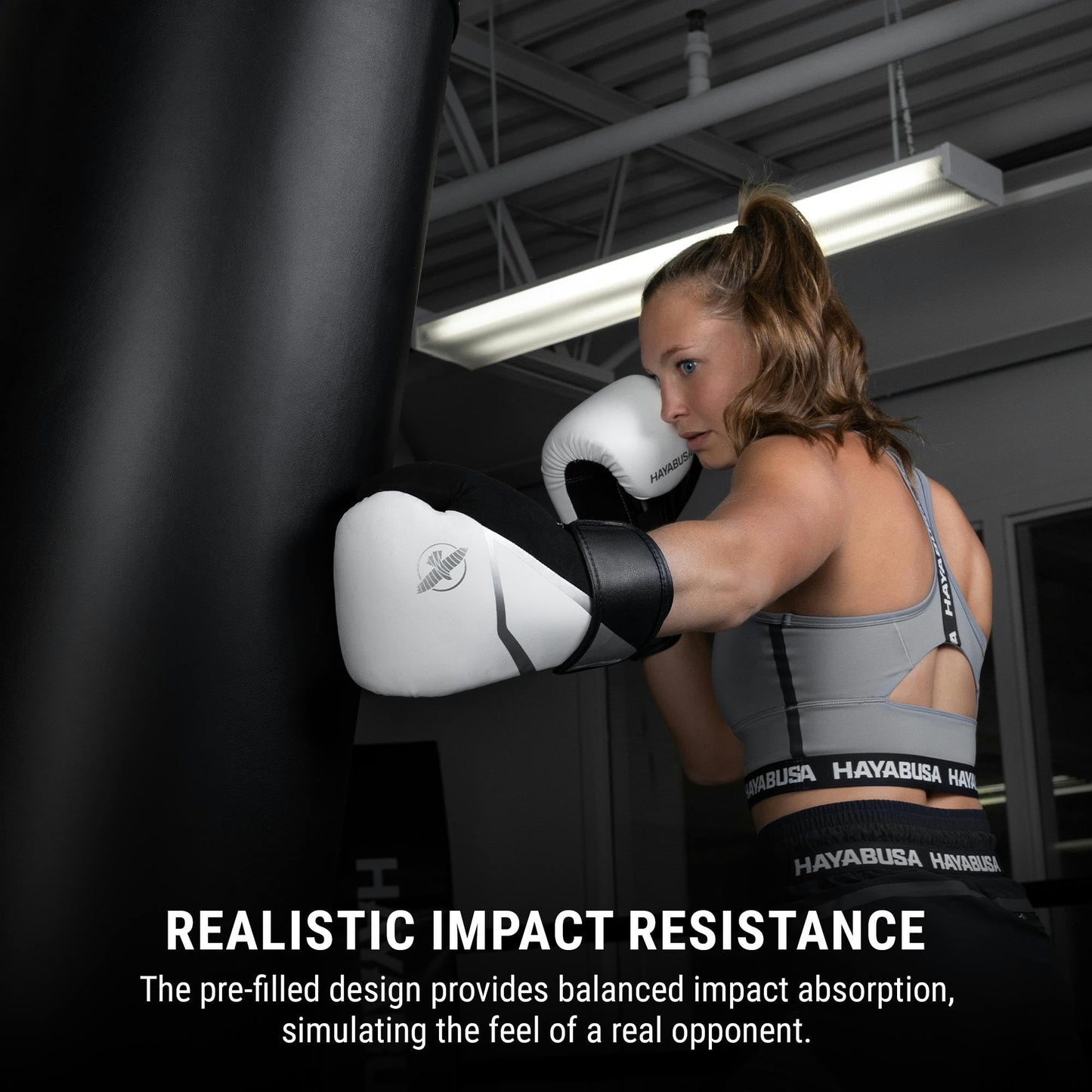 Hayabusa Classic Heavy Bag Pre-Filled Design and Specialized Hanging System - Black, 125lb