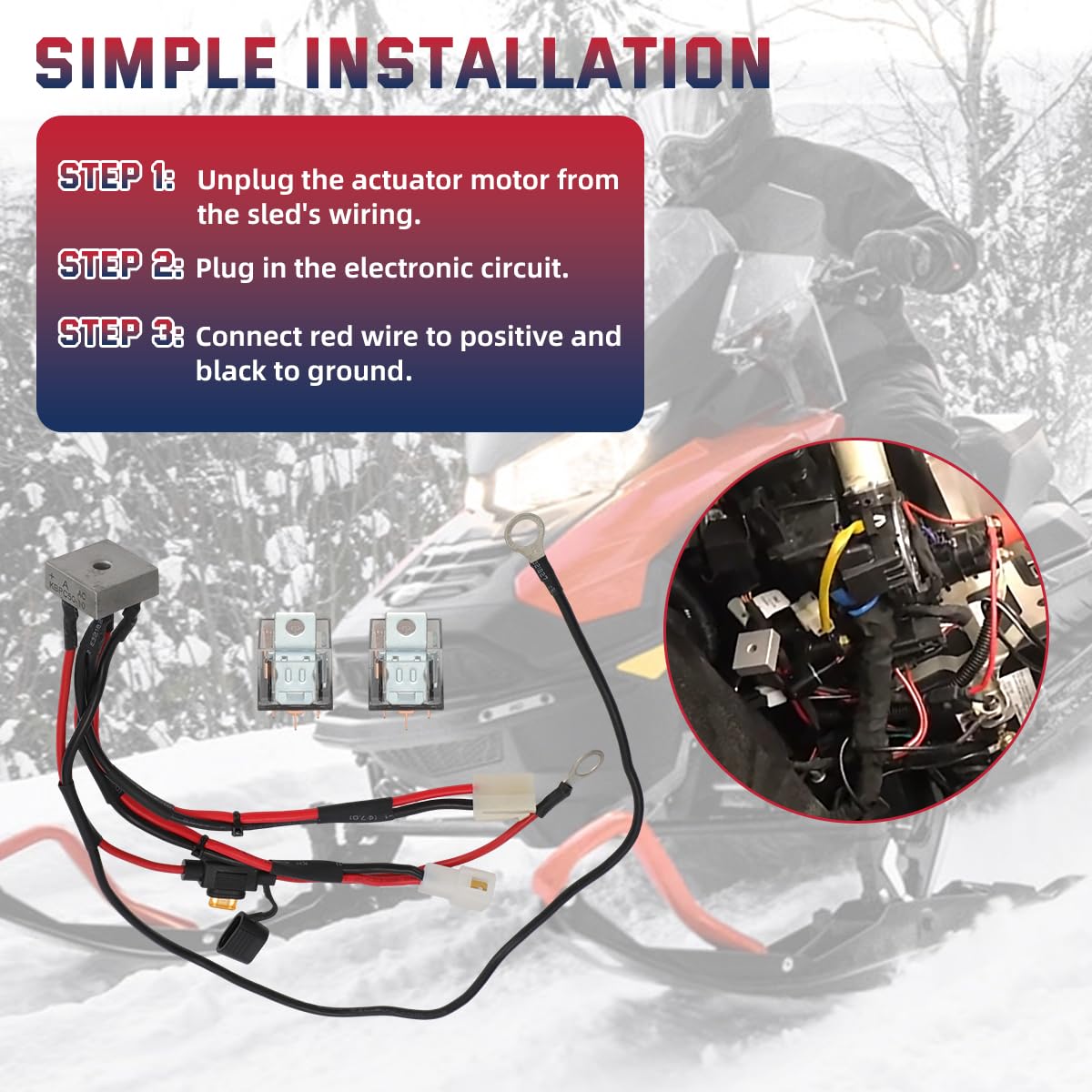 Reverse Motor Servo Fix for Ski-Doo XP Renegade ACE 1200 TNT GTX 900 GSX 2009-2018 Relay Protection Kit