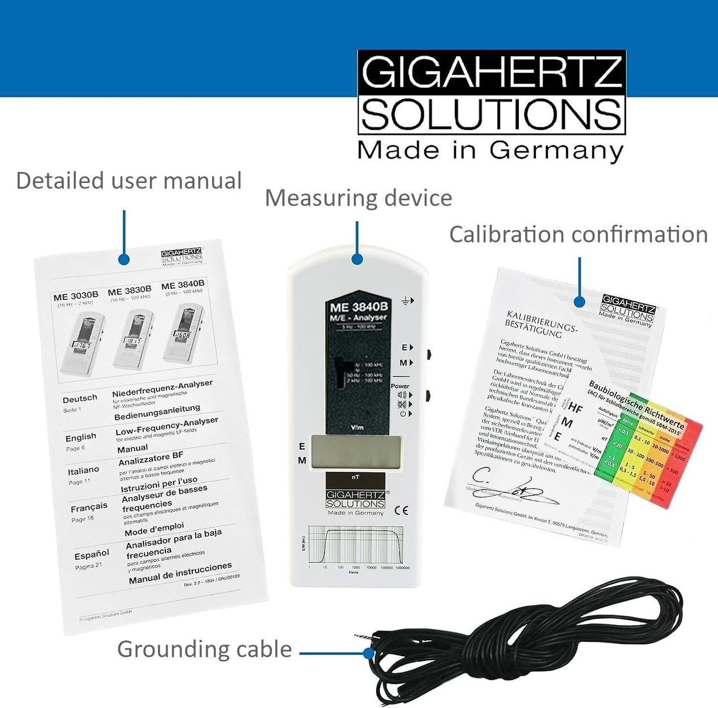 Gigahertz Solutions ME3840B Low Frequency (NF) Electrosmog Meter