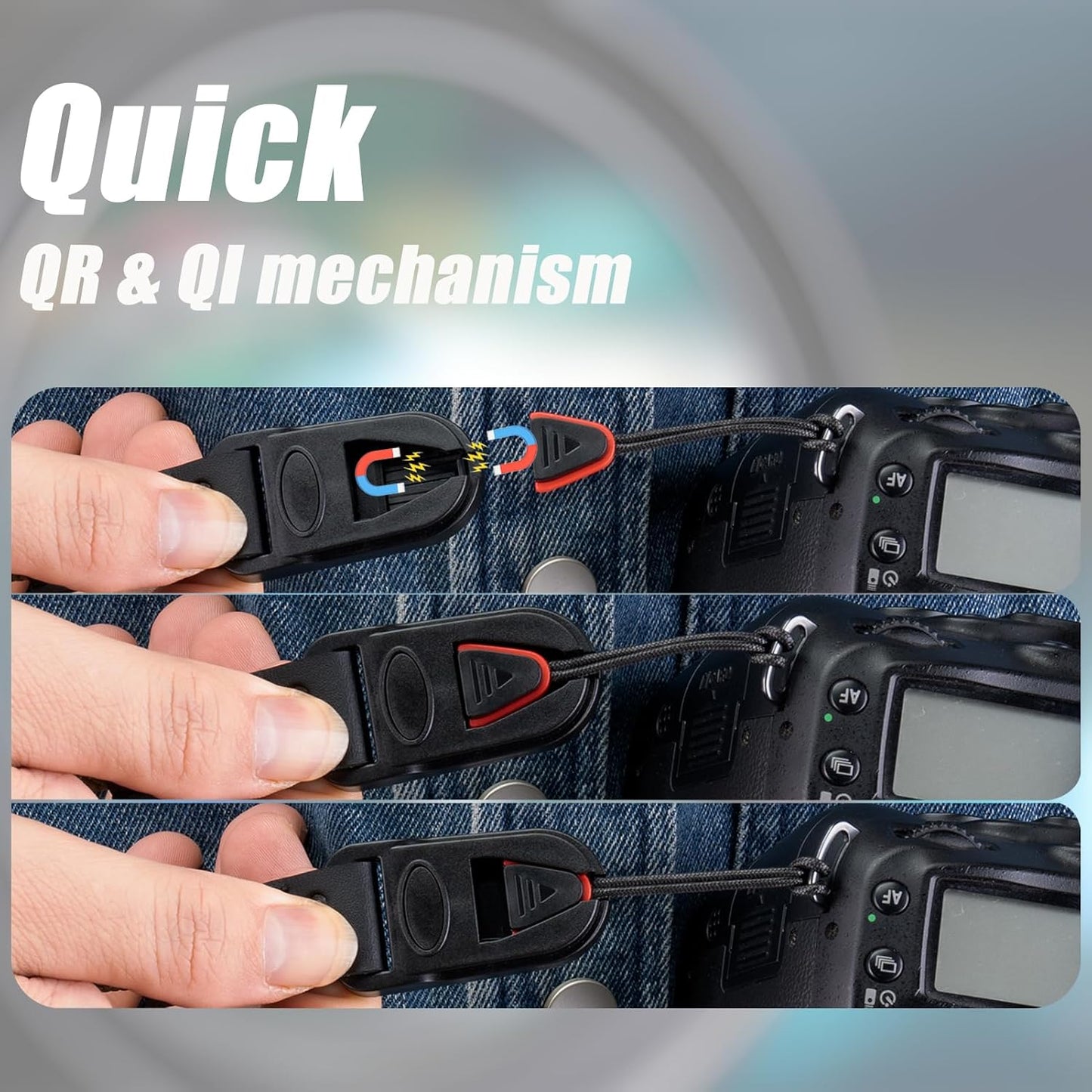 VKO Quick Release Crossbody Camera Strap - Adjustable Neck & Shoulder Strap for DSLR & Mirrorless Cameras