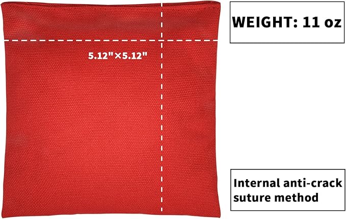 Set of 8 Regulation Cornhole Bags Double Sided, Weather Resistant Bean Bags for Cornhole Toss Game, Corn Hole Beans Bags with Tote Bag