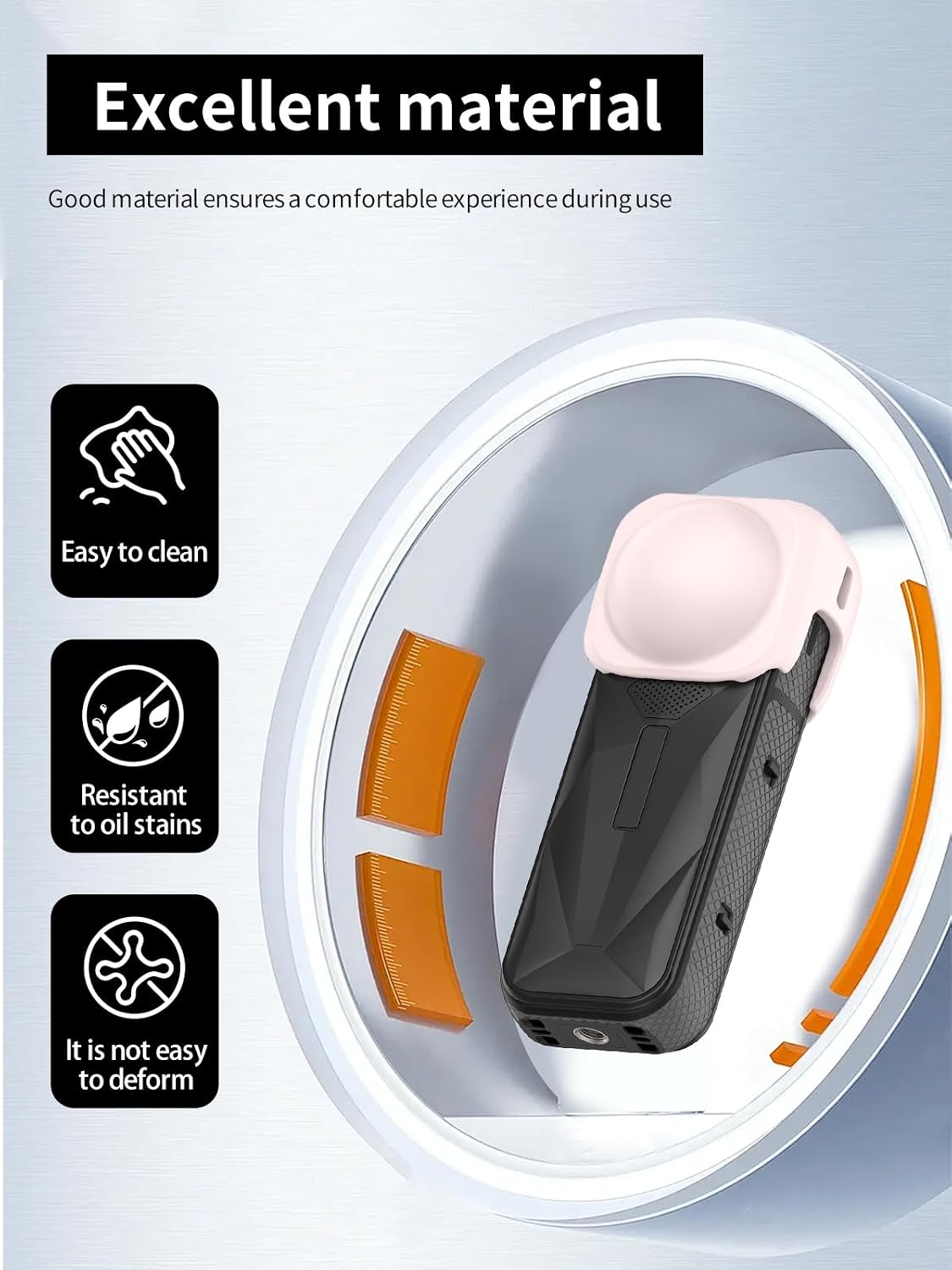 WUNIAK Insta360 X5/X4 8K 360Action for Waterproof Camera Lens Protective Case, with Hook Carrying Rope Soft Silicone