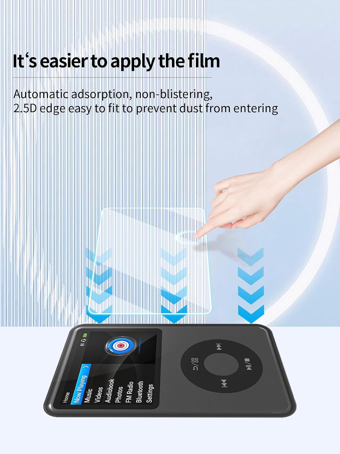 UYRUREL Y1 Mp3 3 Pack Screen Protector for Innioasis Player, High-definition Scratch Resistant Nanofilm Film,HD