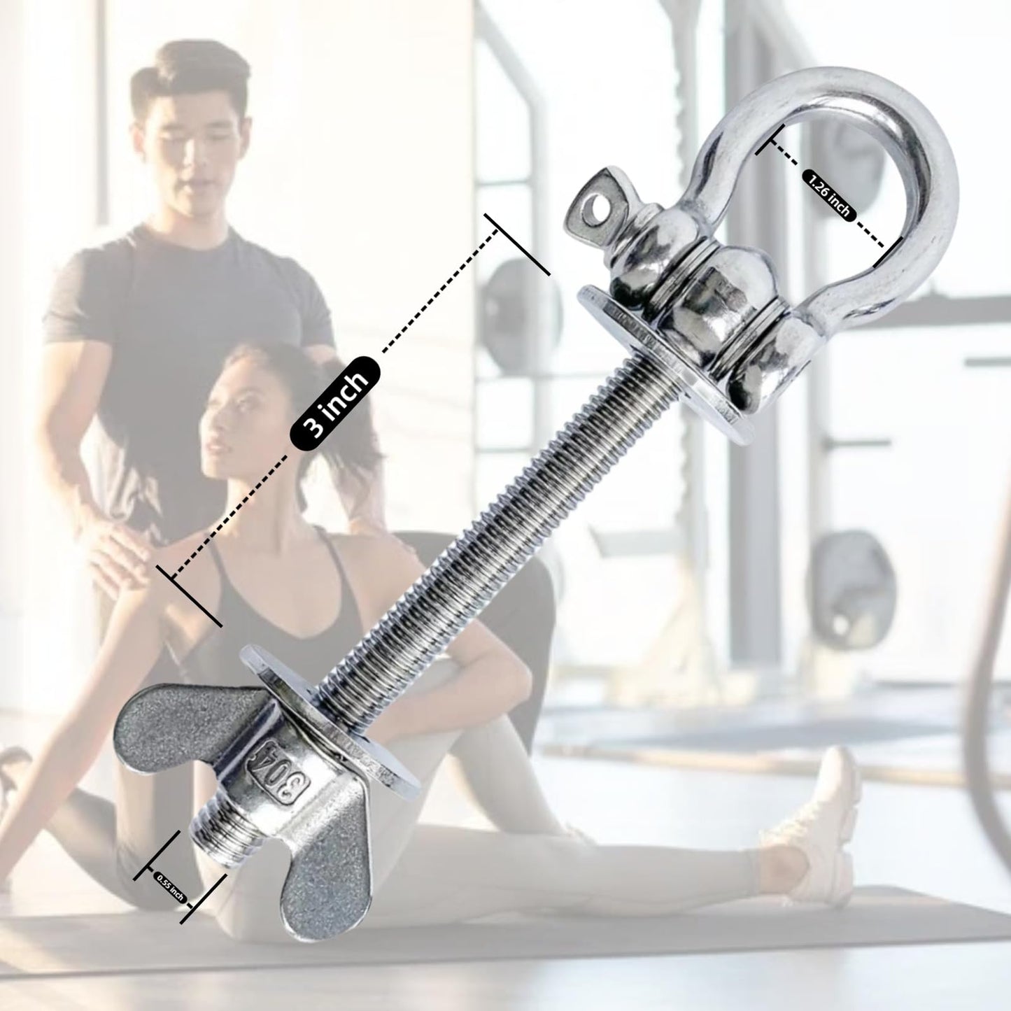 QKWL 2-Pack Heavy Duty Power Rack Attachments - Resistance Band Hooks & O-Ring Squat Rack Accessories | Durable Steel Band Pegs for Crossfit, Power Cage, Home Gym | Easy Installation, Universal Fit
