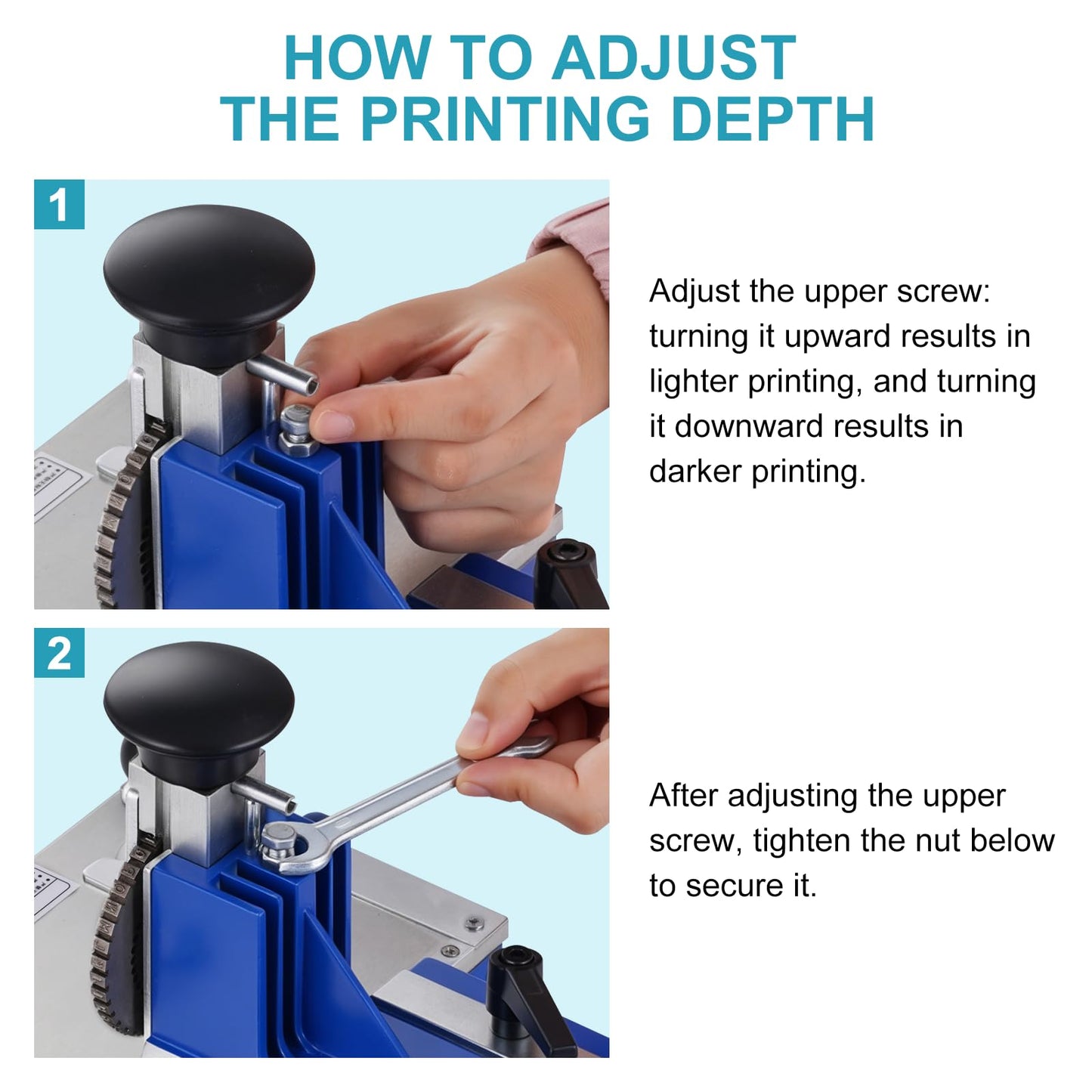 Consfly Metal Nameplate Stamping Machine Semi-Automatic Embosser Label Printing Marking Machine Dog Tag Printer (3mm Character Wheel)