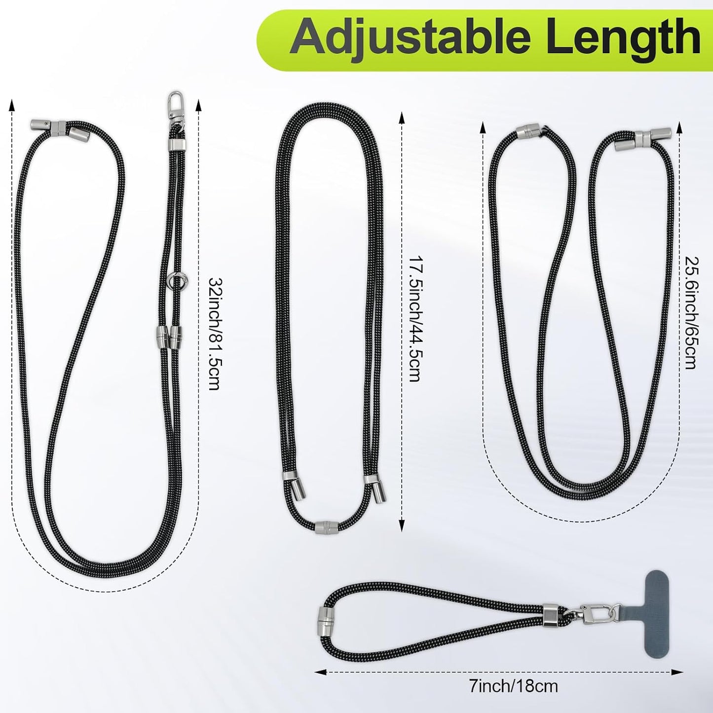 3 1 Phone Lanyard & Phone Wrist Strap, in Adjustable Anti Theft Phone Strap for Cell Phone Lanyard, Convertible