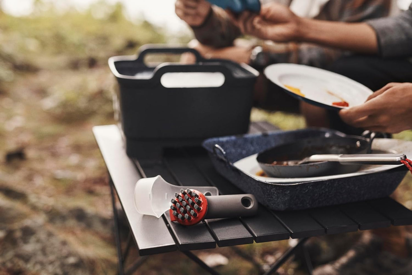 OXO Heavy Duty Outdoor Brush - Durable Design with Protective Cover for Efficient Cleaning