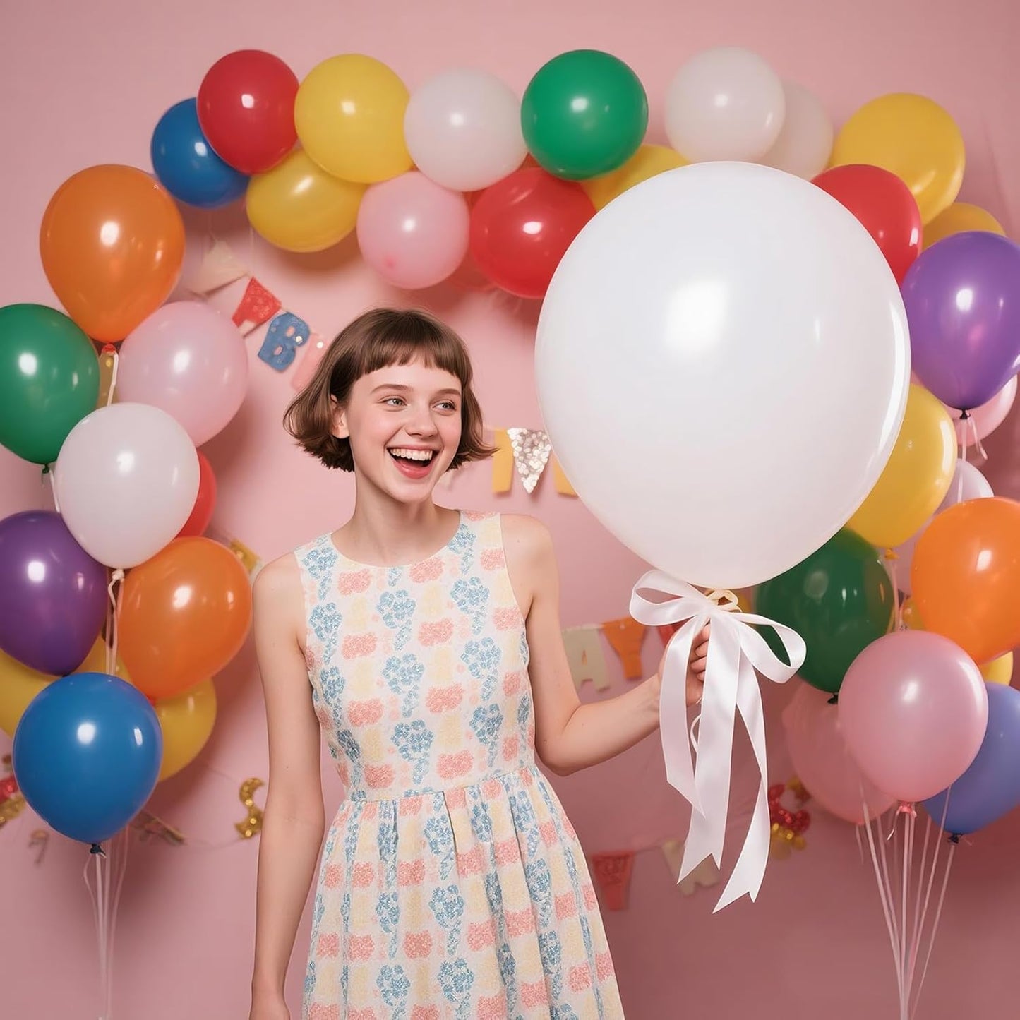 White Balloons 18 Inch - Large Latex Helium Balloons for Weddings, Birthdays & Baby Showers | 12 Pack