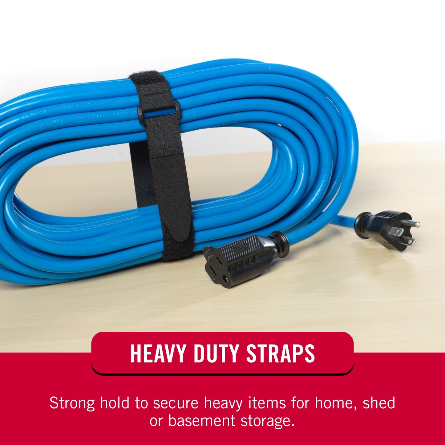VELCRO Brand VEL-30792-AMS 15 Inch Elastic Straps 4 Pack | Stretchable and Adjustable for Snug Fit | Fasten Lumber, Yoga Mats, Tools, Camping Equipment, More | Cinch with Buckle, Black 15x1