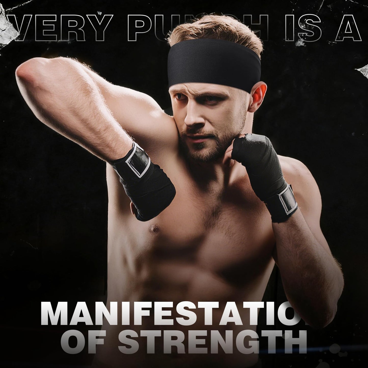 Sport Headbands for Men - 7 Pcs Sweat Absorbent Running Headband for Fitness Workout Running Rugby Baseball Yoga High Intensity Interval Training, Unisex Sweatband for Both Men and Women