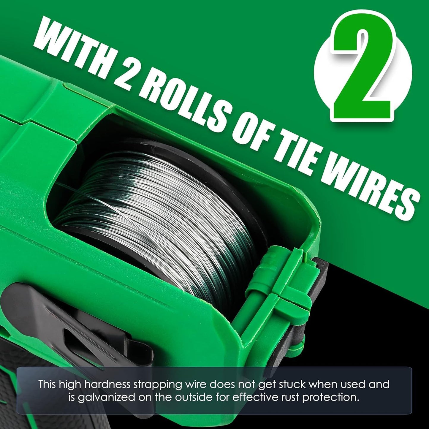 NEWTRY Cordless Rebar Tying Gun+5Pcs Wire Coils